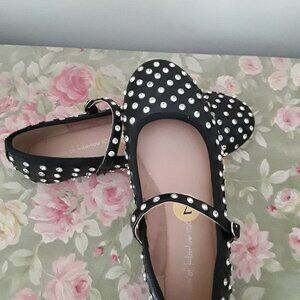 House of Harlow 1960 Rhinestone Studded Ballet Flats - Black -NWOT